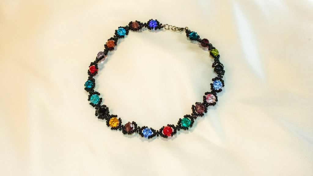 Collier Perlé Multicolore Ras le Cou