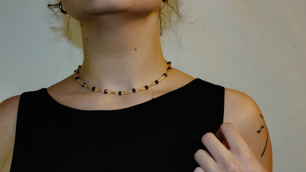 Chaîne Perlée Violette