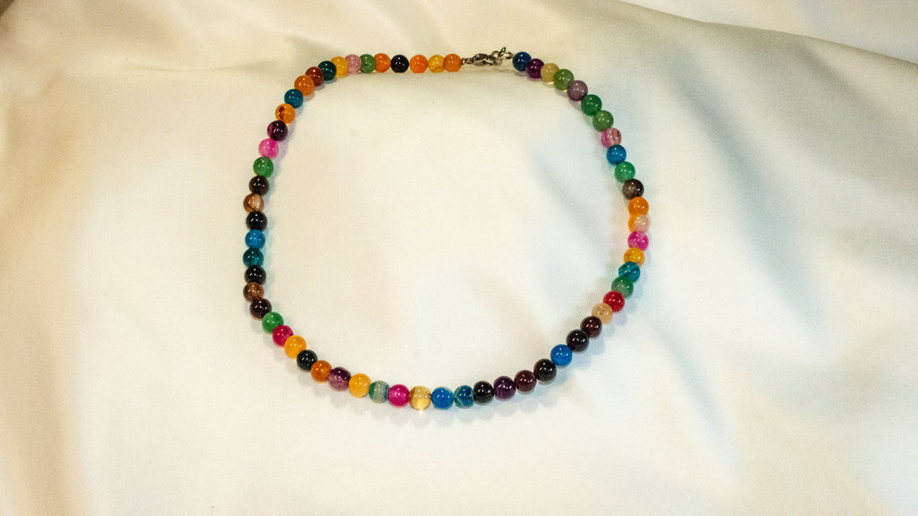 Collier Perles Multicolore