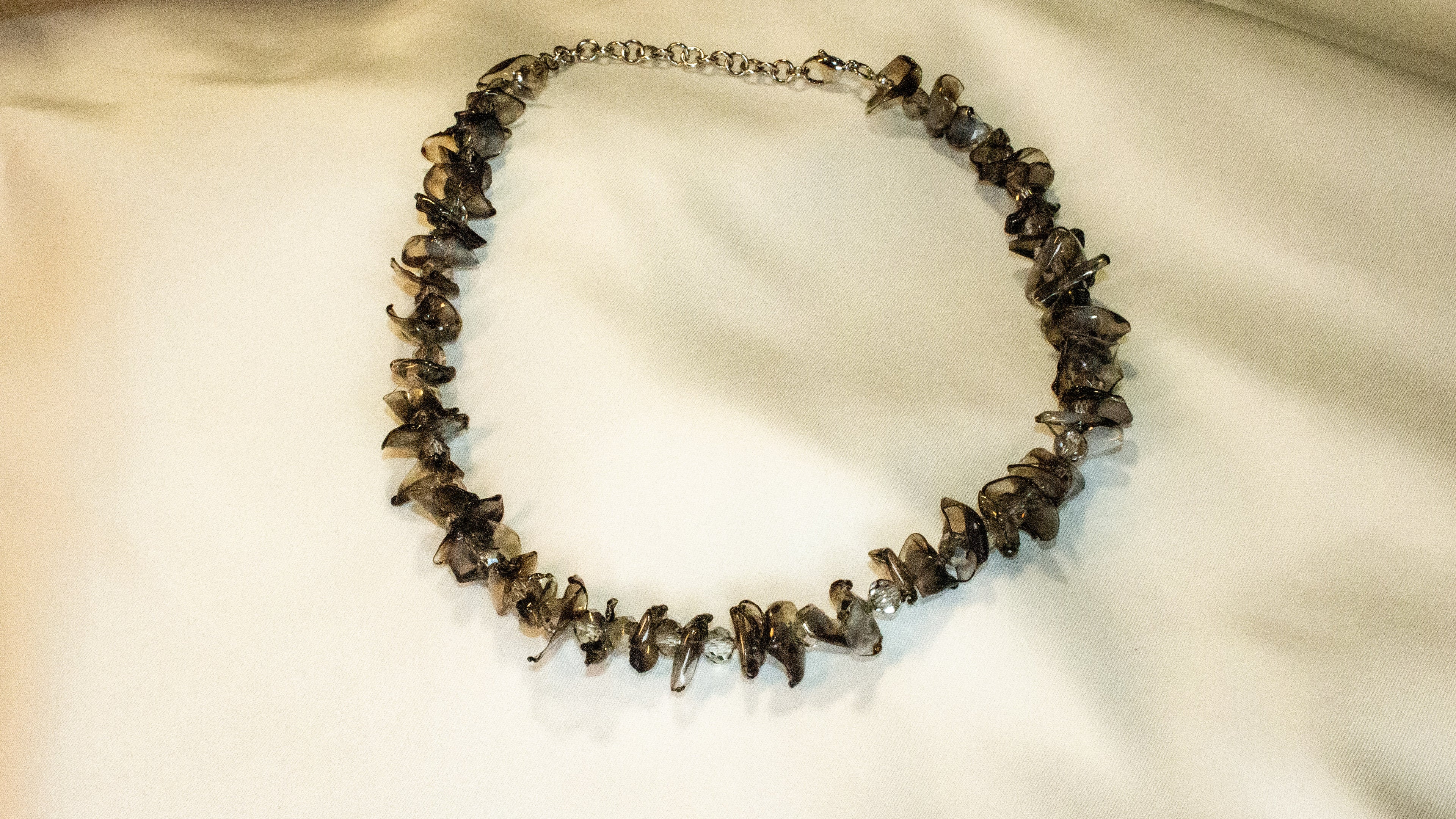 Collier Perles Grises & Noires