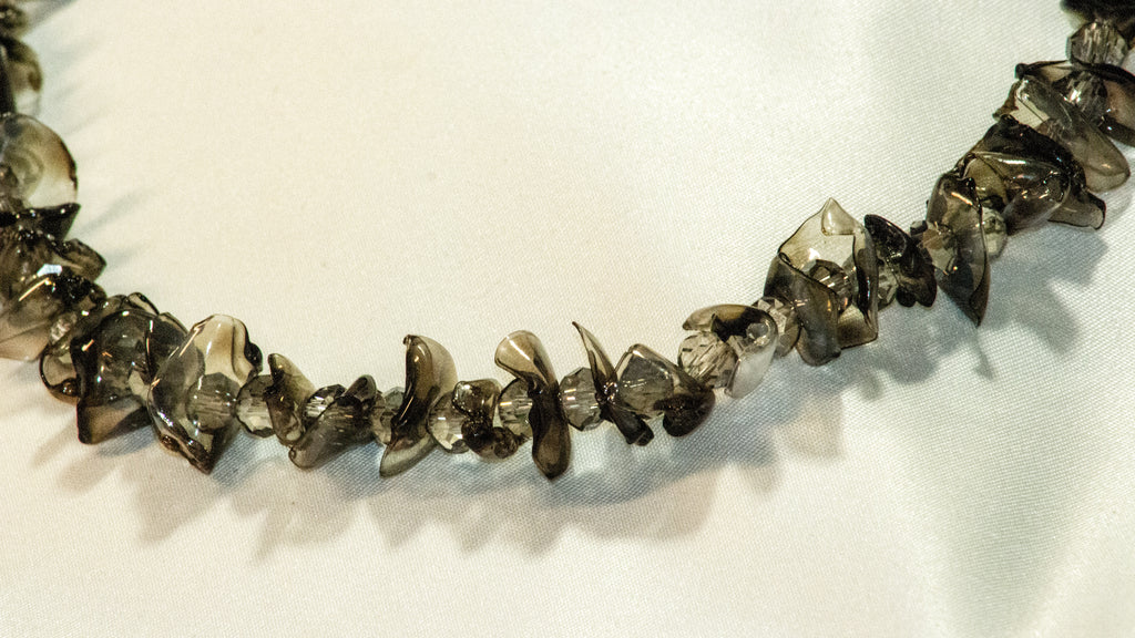 Collier Perles Grises & Noires